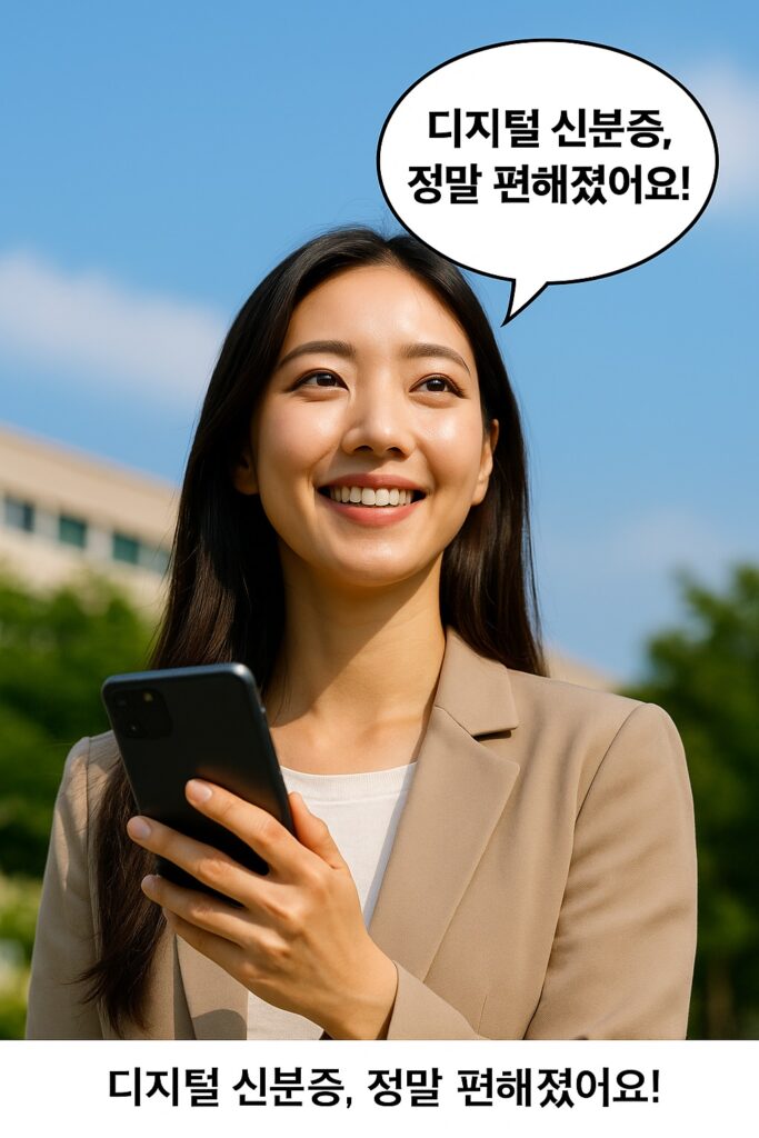 디지털 신분증 정말 편리해요! 폰 인증으로 끝!