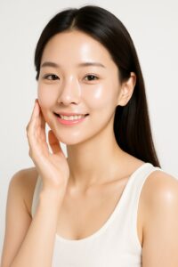 Radiant Korean woman with flawless skin representing the ultimate K-Beauty skincare routine