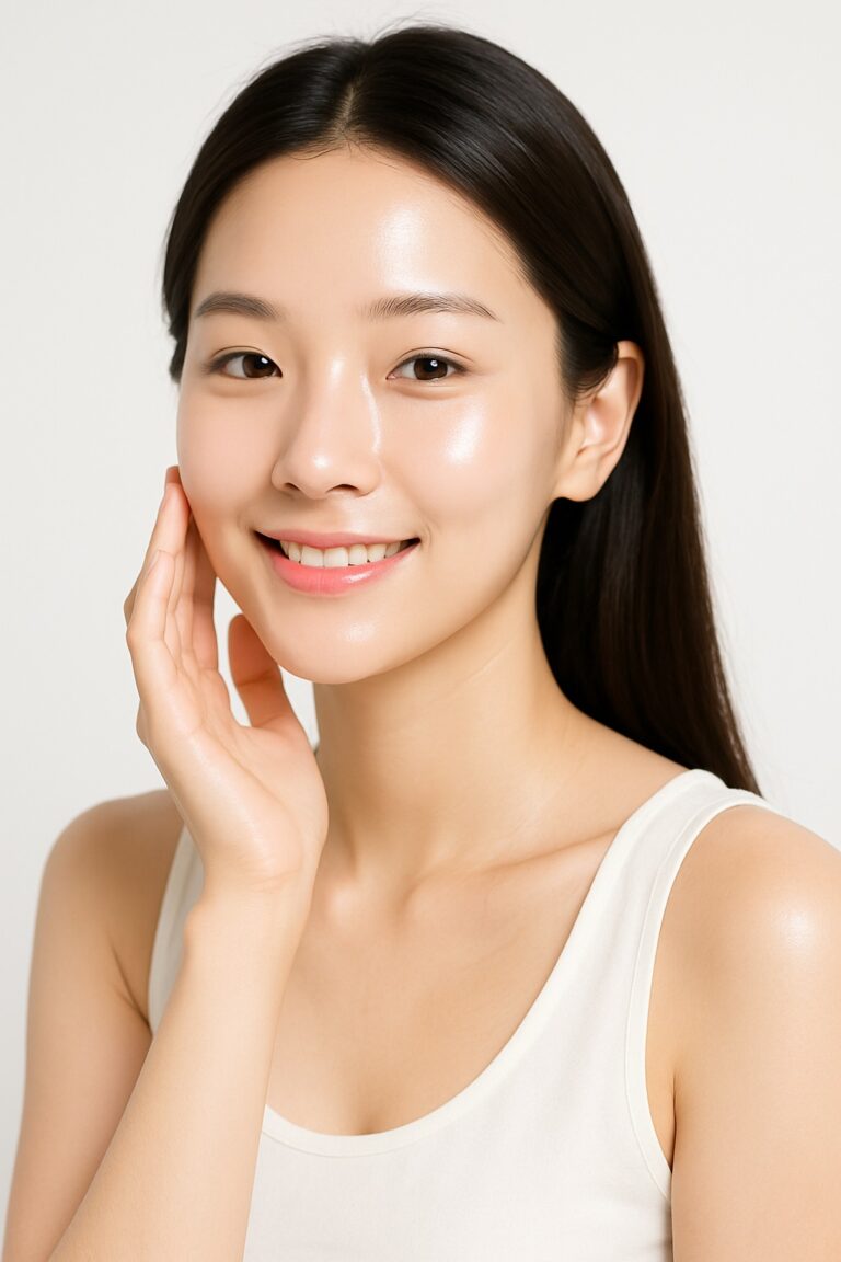 Radiant Korean woman with flawless skin representing the ultimate K-Beauty skincare routine